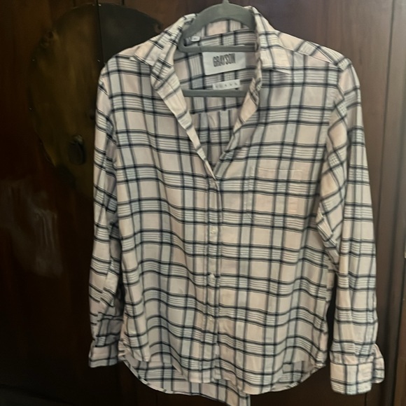 Grayson long sleeve plaid pink, blue and white. - Picture 2 of 7